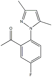 1-[2-(3,5-dimethyl-1H-pyrazol-1-yl)-5-fluorophenyl]ethan-1-one Structure
