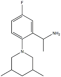 1-[2-(3,5-dimethylpiperidin-1-yl)-5-fluorophenyl]ethan-1-amine,,结构式