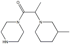 1-[2-(3-methylpiperidin-1-yl)propanoyl]piperazine,,结构式