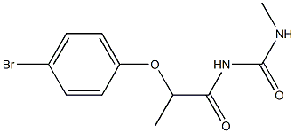 1-[2-(4-bromophenoxy)propanoyl]-3-methylurea Struktur