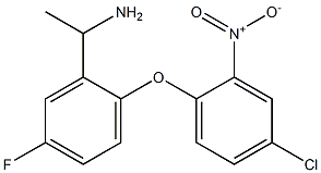 1-[2-(4-chloro-2-nitrophenoxy)-5-fluorophenyl]ethan-1-amine,,结构式