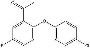 1-[2-(4-chlorophenoxy)-5-fluorophenyl]ethan-1-one,,结构式