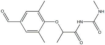 1-[2-(4-formyl-2,6-dimethylphenoxy)propanoyl]-3-methylurea,,结构式