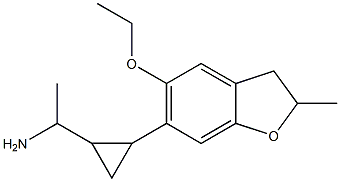 1-[2-(5-ethoxy-2-methyl-2,3-dihydro-1-benzofuran-6-yl)cyclopropyl]ethan-1-amine Structure