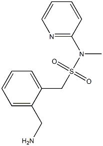 1-[2-(aminomethyl)phenyl]-N-methyl-N-(pyridin-2-yl)methanesulfonamide 化学構造式