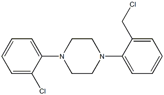 1-[2-(chloromethyl)phenyl]-4-(2-chlorophenyl)piperazine,,结构式