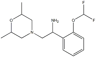 1-[2-(difluoromethoxy)phenyl]-2-(2,6-dimethylmorpholin-4-yl)ethan-1-amine 化学構造式