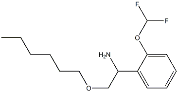 1-[2-(difluoromethoxy)phenyl]-2-(hexyloxy)ethan-1-amine 化学構造式