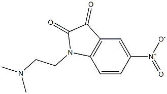 1-[2-(dimethylamino)ethyl]-5-nitro-2,3-dihydro-1H-indole-2,3-dione 结构式