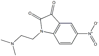 1-[2-(dimethylamino)ethyl]-5-nitro-2,3-dihydro-1H-indole-2,3-dione Struktur