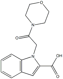 1-[2-(morpholin-4-yl)-2-oxoethyl]-1H-indole-2-carboxylic acid Structure