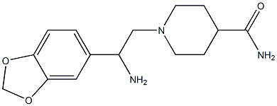 1-[2-amino-2-(1,3-benzodioxol-5-yl)ethyl]piperidine-4-carboxamide 化学構造式