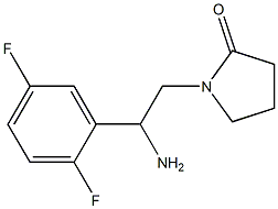 1-[2-amino-2-(2,5-difluorophenyl)ethyl]pyrrolidin-2-one 化学構造式