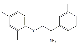 1-[2-amino-2-(3-fluorophenyl)ethoxy]-2,4-dimethylbenzene Struktur