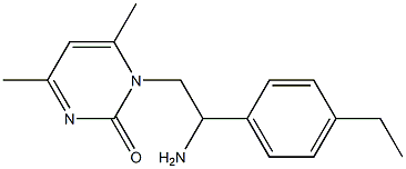 1-[2-amino-2-(4-ethylphenyl)ethyl]-4,6-dimethyl-1,2-dihydropyrimidin-2-one Structure