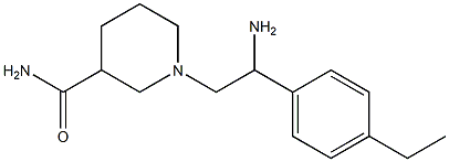 1-[2-amino-2-(4-ethylphenyl)ethyl]piperidine-3-carboxamide 化学構造式