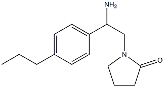 1-[2-amino-2-(4-propylphenyl)ethyl]pyrrolidin-2-one 化学構造式