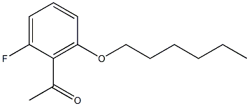 1-[2-fluoro-6-(hexyloxy)phenyl]ethan-1-one Struktur
