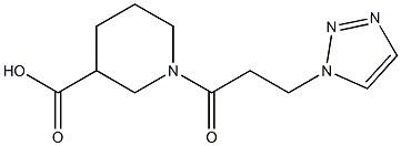 1-[3-(1H-1,2,3-triazol-1-yl)propanoyl]piperidine-3-carboxylic acid Struktur