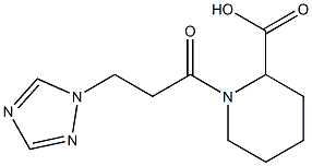1-[3-(1H-1,2,4-triazol-1-yl)propanoyl]piperidine-2-carboxylic acid Struktur