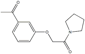 1-[3-(2-oxo-2-pyrrolidin-1-ylethoxy)phenyl]ethanone 结构式