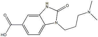 1-[3-(dimethylamino)propyl]-2-oxo-2,3-dihydro-1H-1,3-benzodiazole-5-carboxylic acid,,结构式