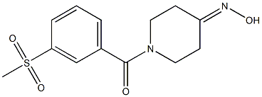 1-[3-(methylsulfonyl)benzoyl]piperidin-4-one oxime,,结构式