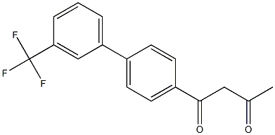 1-[3'-(trifluoromethyl)-1,1'-biphenyl-4-yl]butane-1,3-dione,,结构式