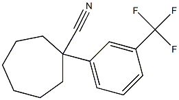1-[3-(trifluoromethyl)phenyl]cycloheptane-1-carbonitrile 结构式