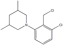 1-[3-chloro-2-(chloromethyl)phenyl]-3,5-dimethylpiperidine,,结构式