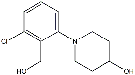 1-[3-chloro-2-(hydroxymethyl)phenyl]piperidin-4-ol Structure