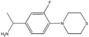 1-[3-fluoro-4-(thiomorpholin-4-yl)phenyl]ethan-1-amine Struktur