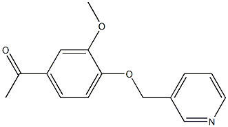 1-[3-methoxy-4-(pyridin-3-ylmethoxy)phenyl]ethanone 结构式