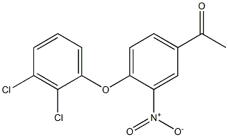 1-[4-(2,3-dichlorophenoxy)-3-nitrophenyl]ethan-1-one Structure