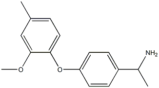 1-[4-(2-methoxy-4-methylphenoxy)phenyl]ethan-1-amine Structure