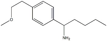 1-[4-(2-methoxyethyl)phenyl]pentan-1-amine 结构式