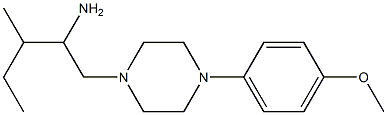 1-[4-(4-methoxyphenyl)piperazin-1-yl]-3-methylpentan-2-amine,,结构式