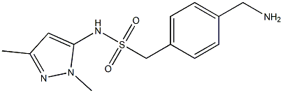 1-[4-(aminomethyl)phenyl]-N-(1,3-dimethyl-1H-pyrazol-5-yl)methanesulfonamide Structure