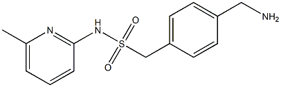 1-[4-(aminomethyl)phenyl]-N-(6-methylpyridin-2-yl)methanesulfonamide,,结构式