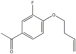 1-[4-(but-3-en-1-yloxy)-3-fluorophenyl]ethan-1-one|