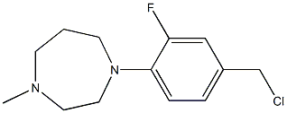 1-[4-(chloromethyl)-2-fluorophenyl]-4-methyl-1,4-diazepane Structure