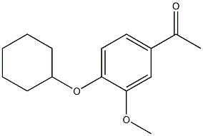 1-[4-(cyclohexyloxy)-3-methoxyphenyl]ethan-1-one 化学構造式