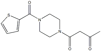 1-[4-(thiophen-2-ylcarbonyl)piperazin-1-yl]butane-1,3-dione Structure