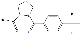 1-[4-(trifluoromethyl)benzoyl]pyrrolidine-2-carboxylic acid 结构式