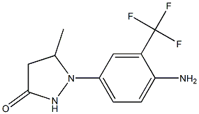 1-[4-amino-3-(trifluoromethyl)phenyl]-5-methylpyrazolidin-3-one Struktur