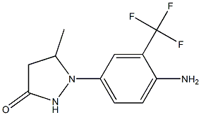 1-[4-amino-3-(trifluoromethyl)phenyl]-5-methylpyrazolidin-3-one,,结构式