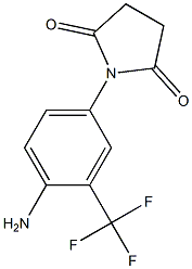 1-[4-amino-3-(trifluoromethyl)phenyl]pyrrolidine-2,5-dione,,结构式