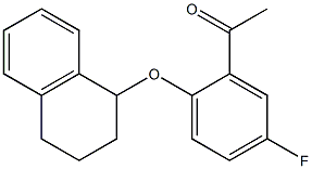 1-[5-fluoro-2-(1,2,3,4-tetrahydronaphthalen-1-yloxy)phenyl]ethan-1-one,,结构式