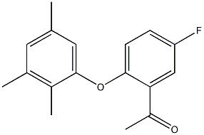 1-[5-fluoro-2-(2,3,5-trimethylphenoxy)phenyl]ethan-1-one Struktur