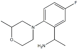 1-[5-fluoro-2-(2-methylmorpholin-4-yl)phenyl]ethan-1-amine,,结构式